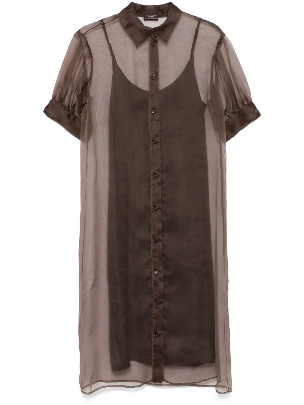 Semi-Sheer Shirt Dress