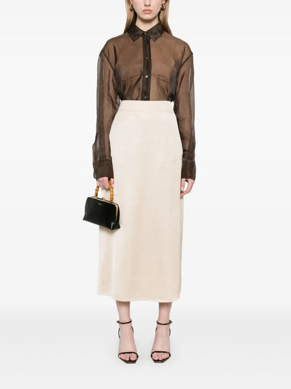 Satin Midi Skirt