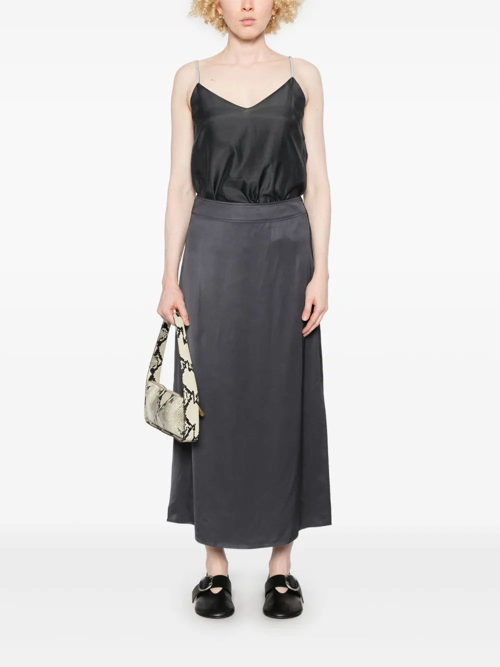 Satin Midi Skirt