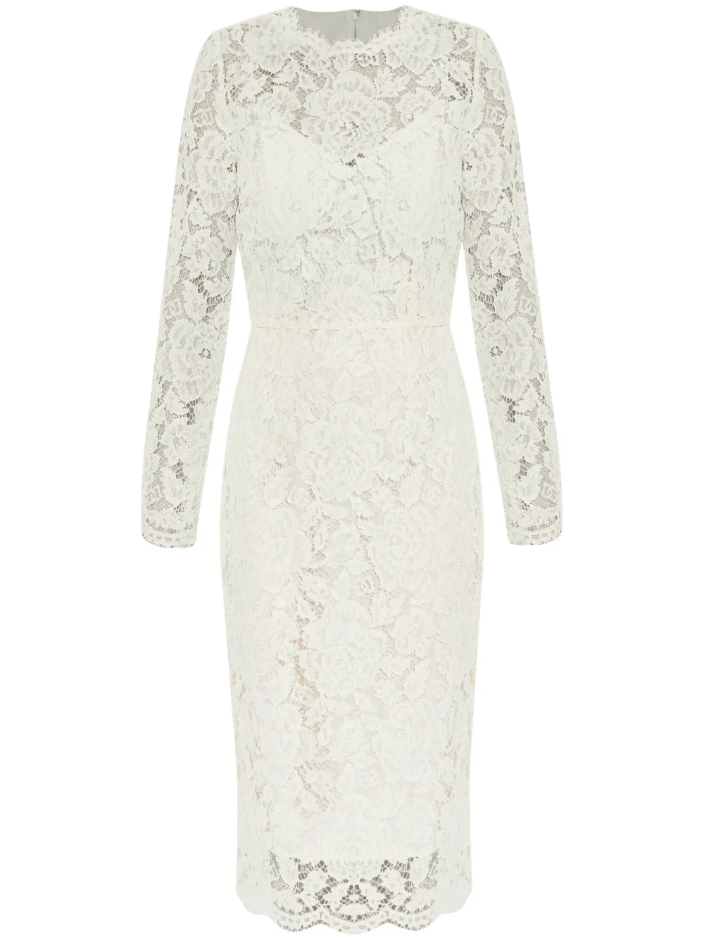 Floral-Lace Midi Dress