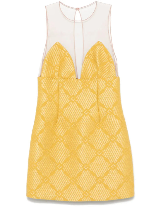 Raffia Tulle Mini Dress
