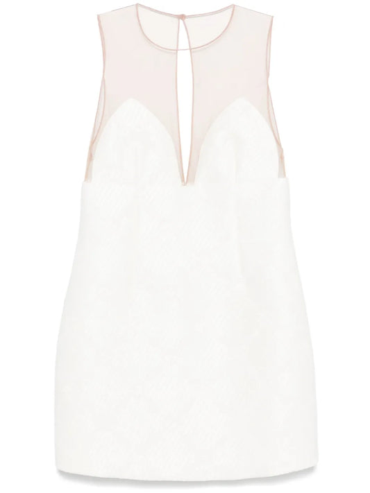 Raffia Tulle Mini Dress