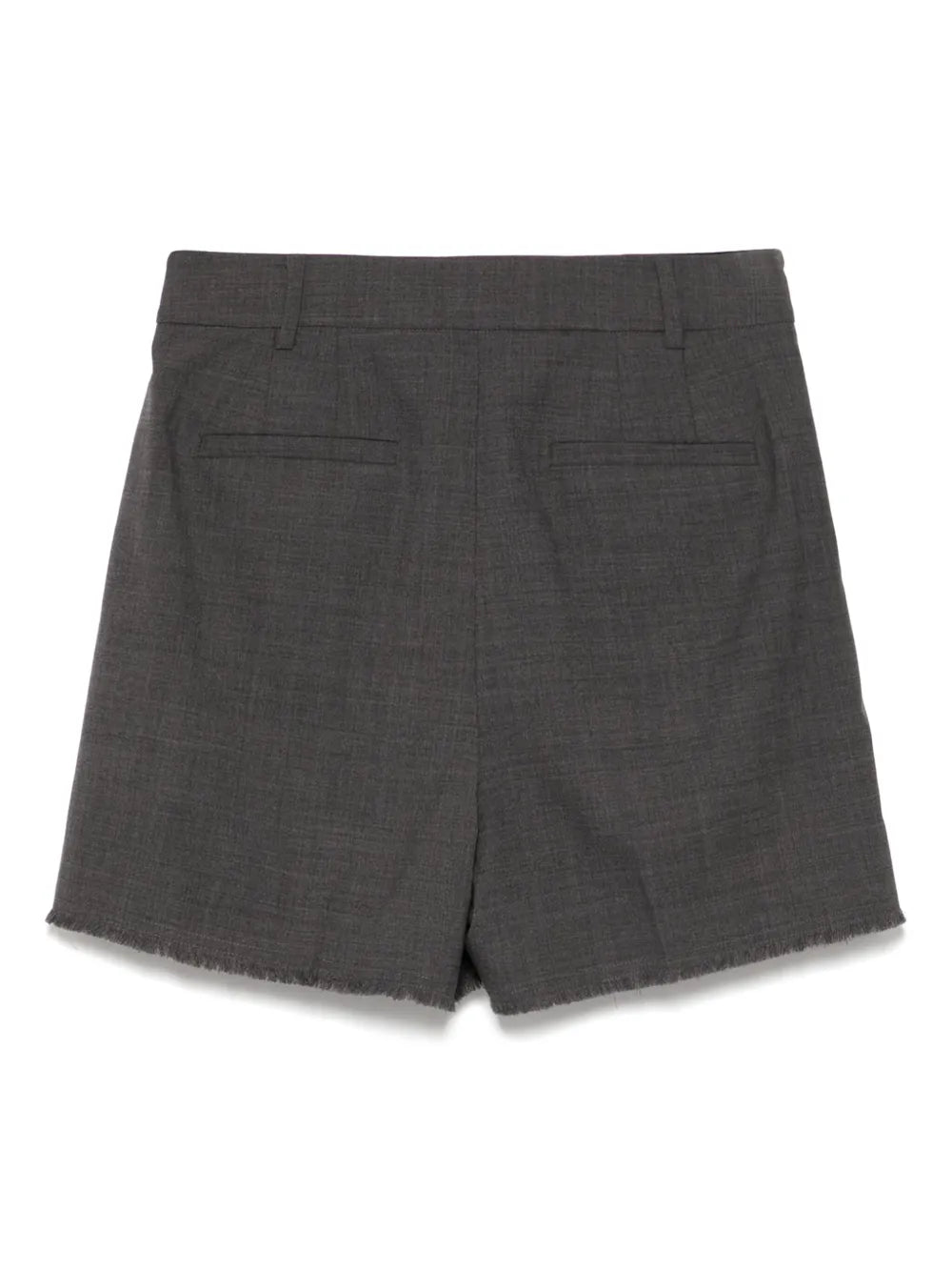 Raw Edged Pleated Shorts