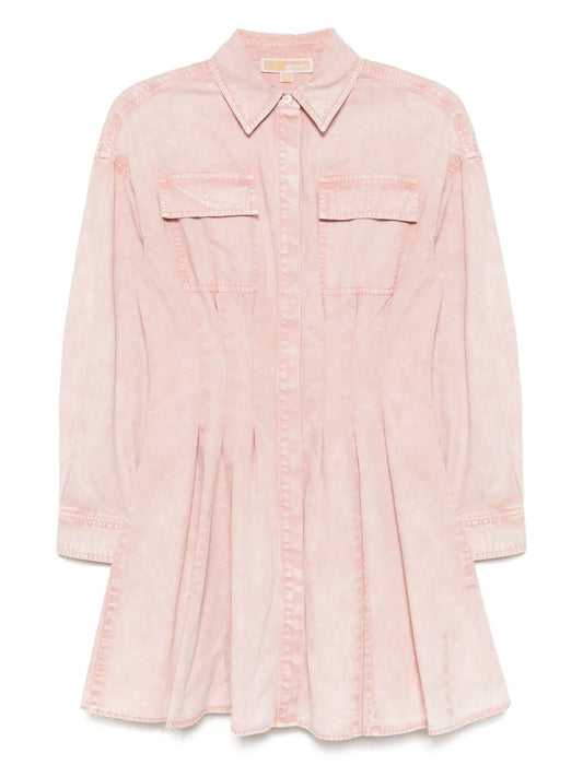 Pleated Shirt Dress