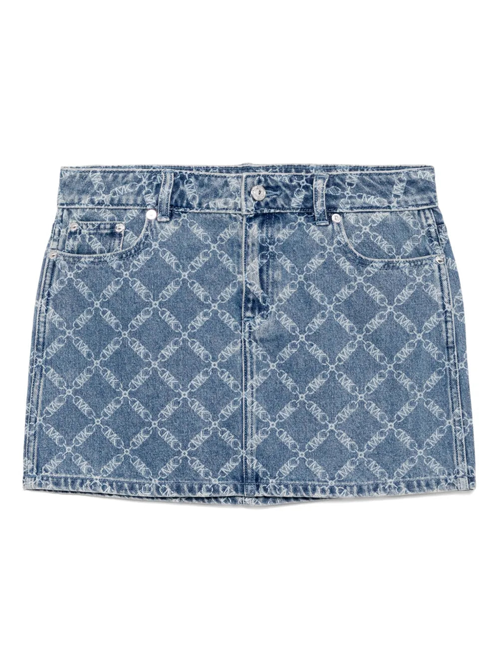Print Denim Skirt