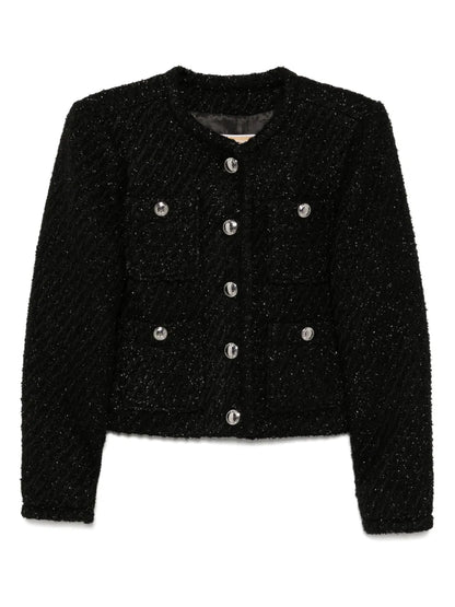 Button Fastening Pockets Jacket