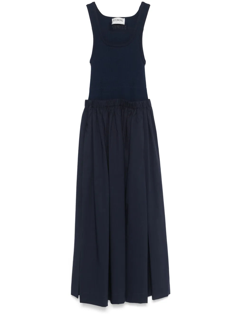 Layered-Effect Midi Dress