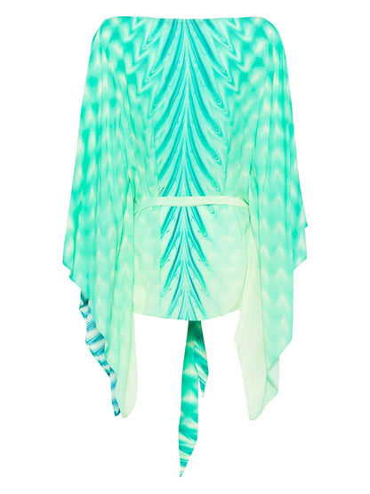 Printed Belted Mini Dress