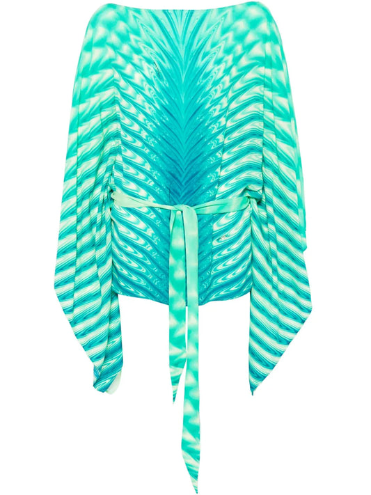 Printed Belted Mini Dress
