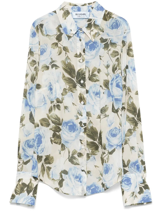 Rose-Print Shirt