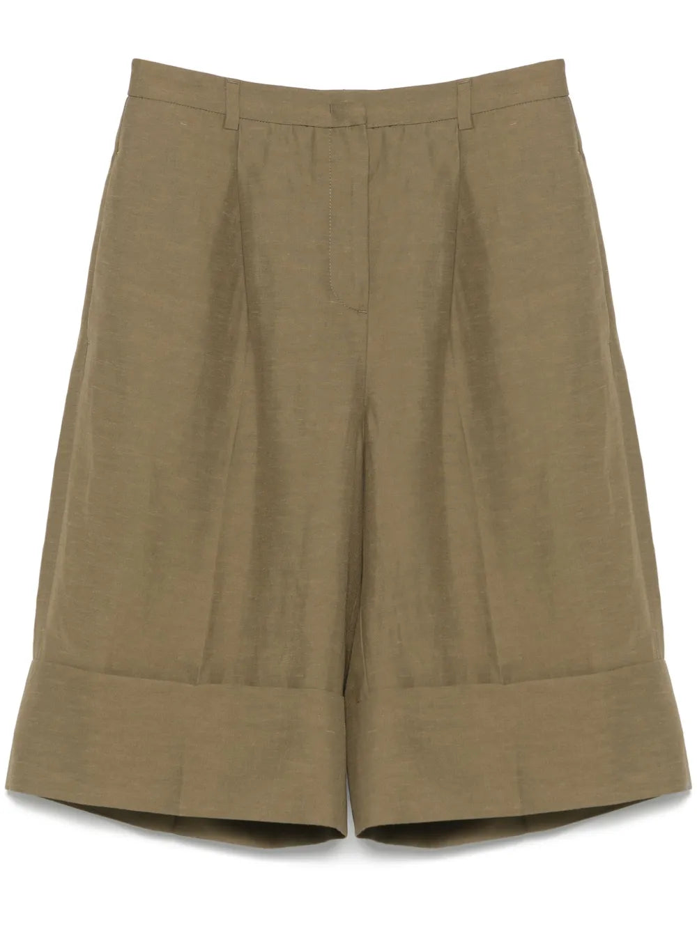 Pleated Bermuda Shorts