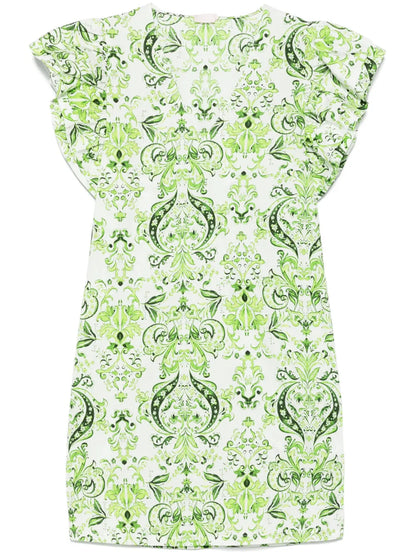 Paisley-Print Mini Dress