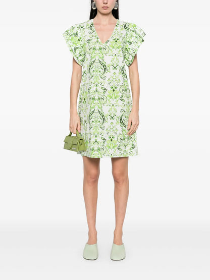Paisley-Print Mini Dress