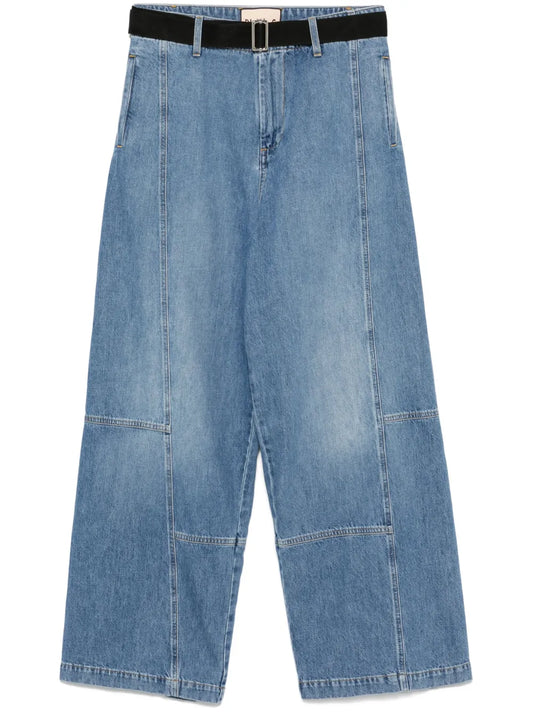Wide-Leg Cargo Jeans