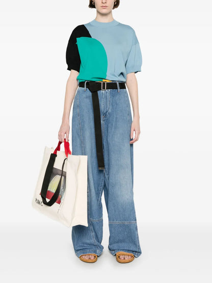 Wide-Leg Cargo Jeans