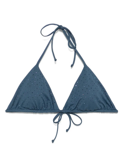 Rhinestone-Embellished Bikini Top