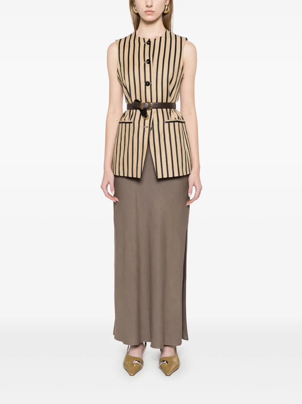 Side-Slits Maxi Skirt