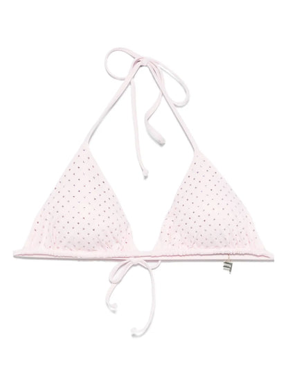 Rhinestone-Embellished Bikini Top