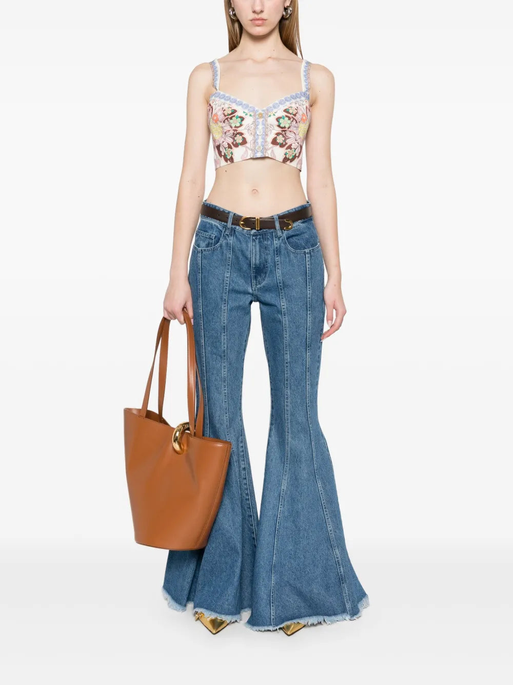 Floral-Print Crop Top