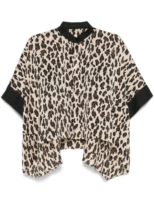 Leopard-Print Blouse
