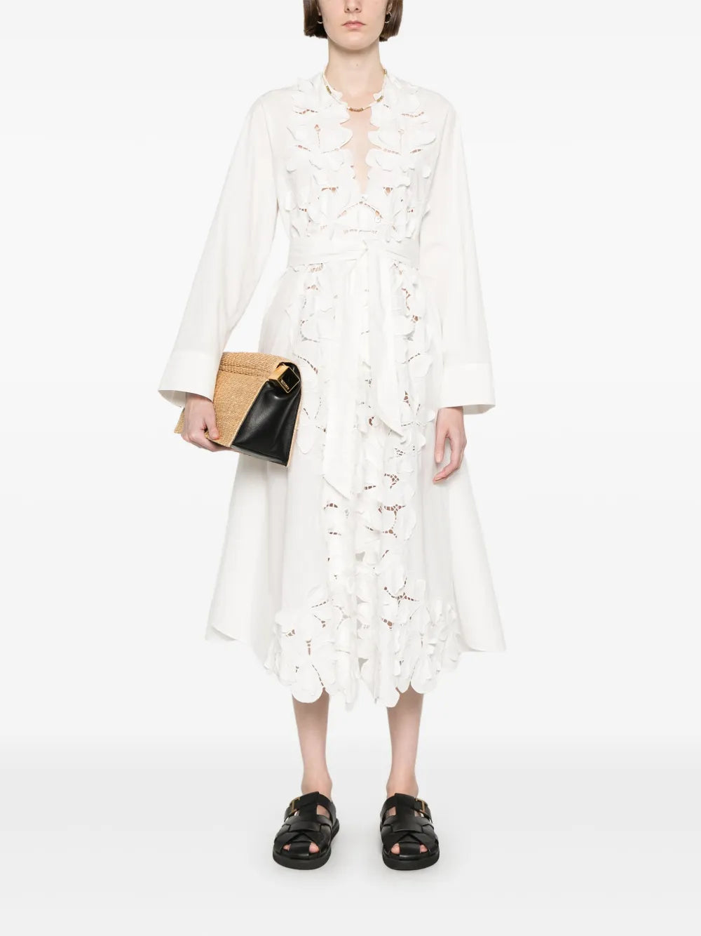 Embroidered Midi Dress