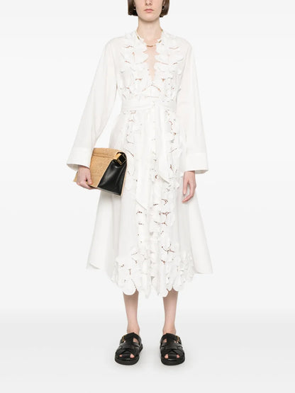 Embroidered Midi Dress