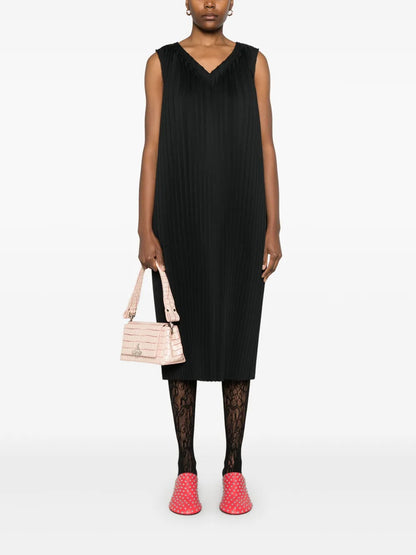Pleated Midi Dress