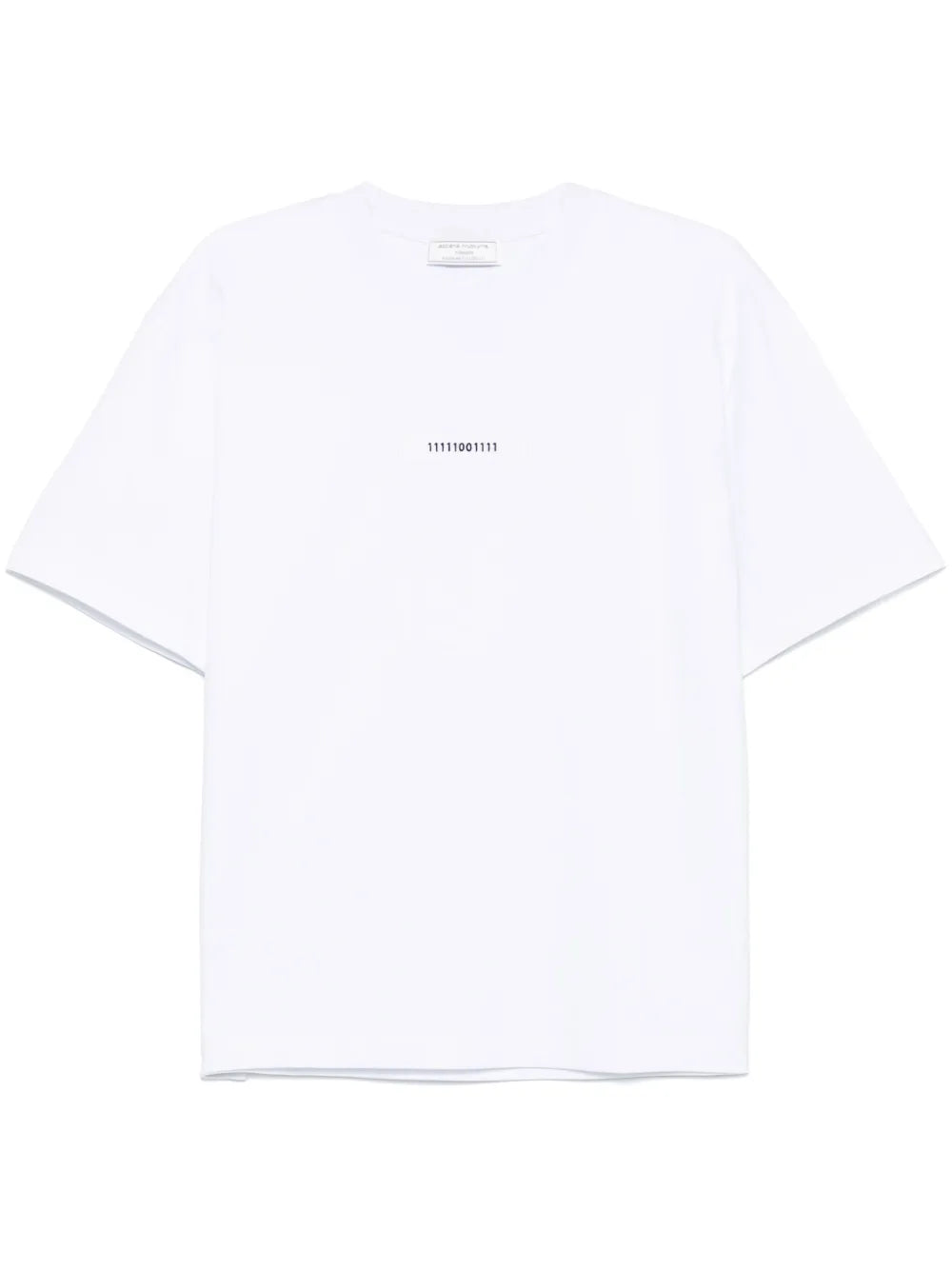 Binary-Embroidered T-Shirt
