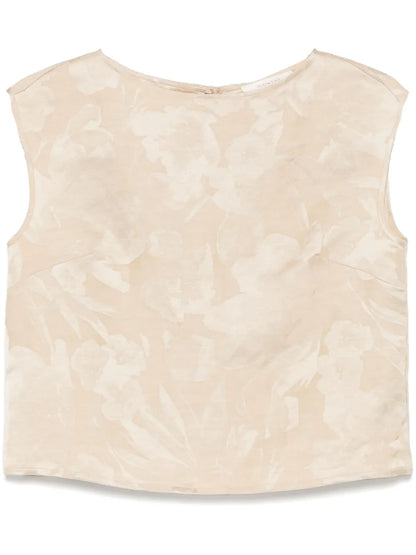Floral-Jacquard Tank Top