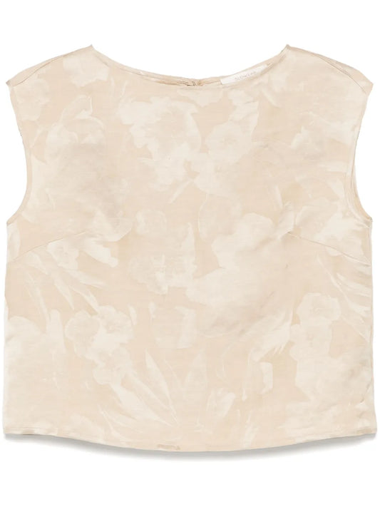 Floral-Jacquard Tank Top