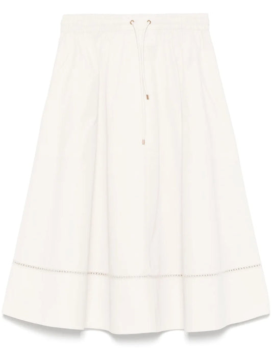 Embroidered Midi Skirt