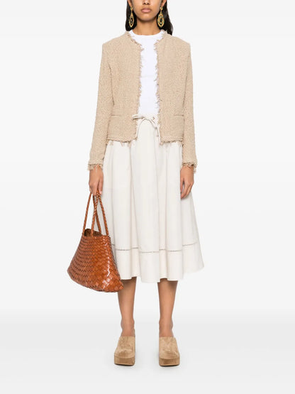 Embroidered Midi Skirt