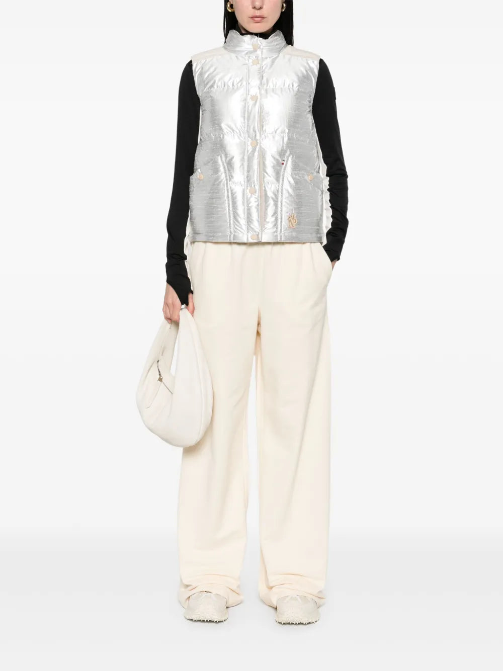Cotton Wide-Leg Track Pants