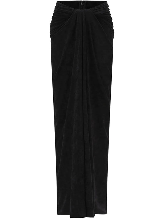 Draped Maxi Skirt