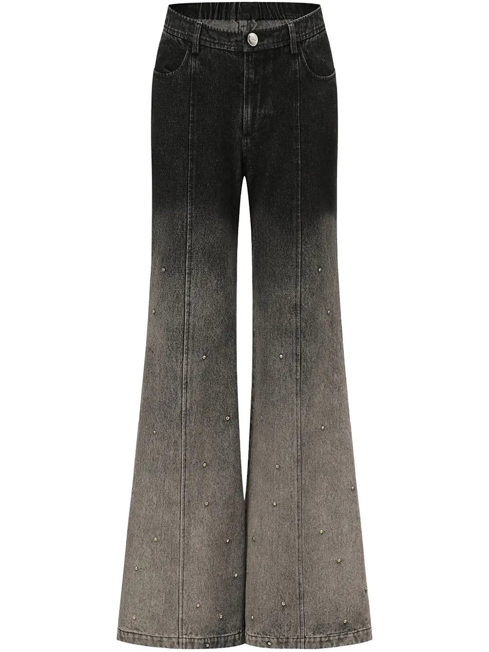 Gradient-Print Flared Trousers