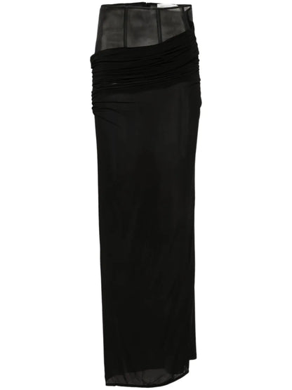 Coiled Jersey Corseted Skirt