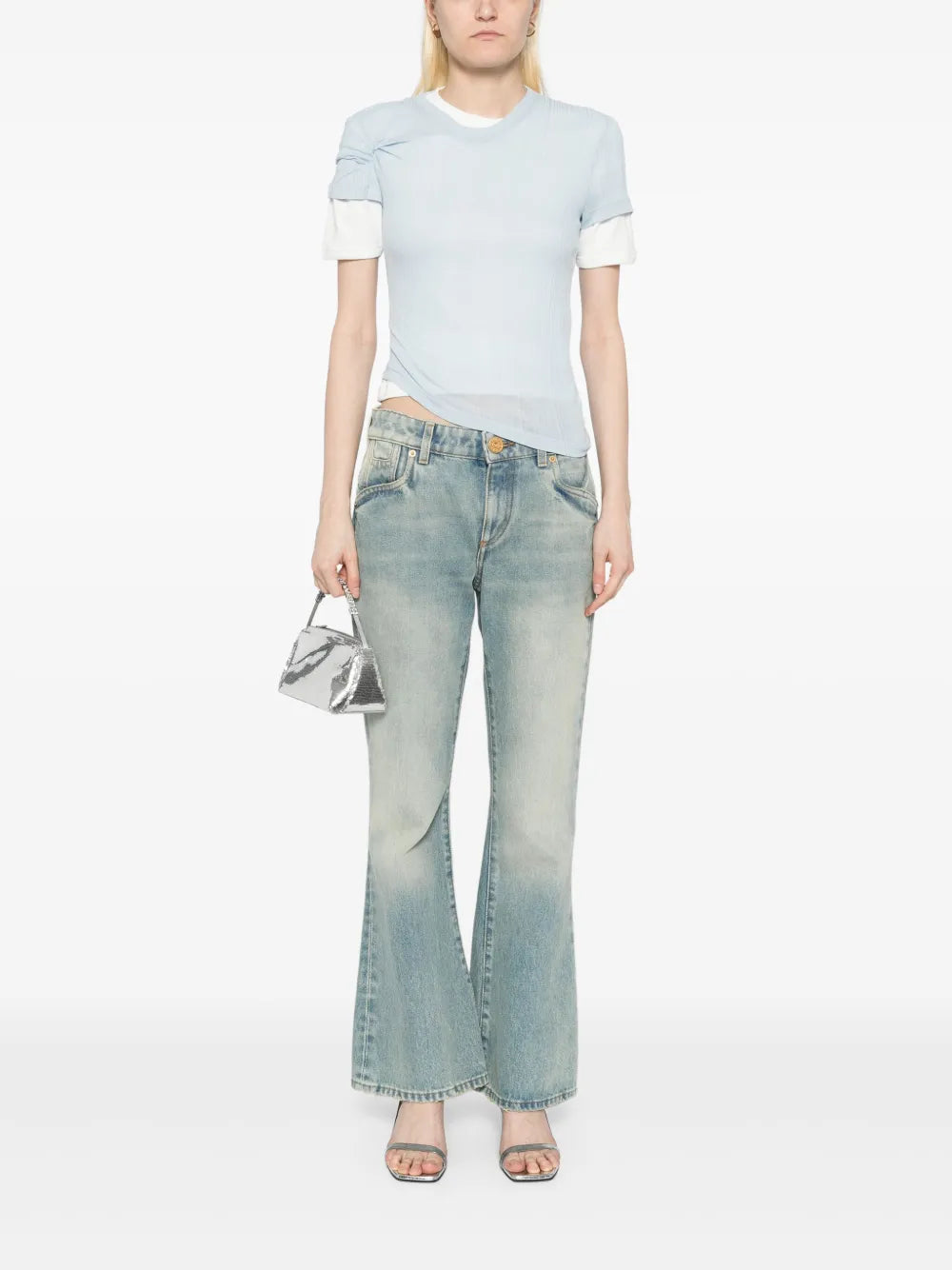 Sheer Ribbed T-Shirt