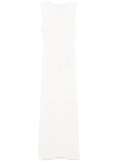 Bateau Whirl Pleated Knitted Dress