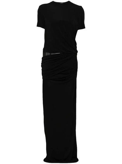 Coiled Jersey Corseted Tee Gown Dress
