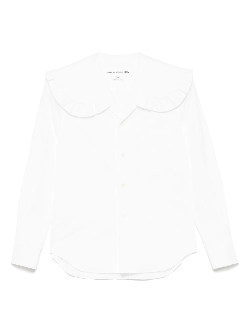Frill Wide-Collared Shirt