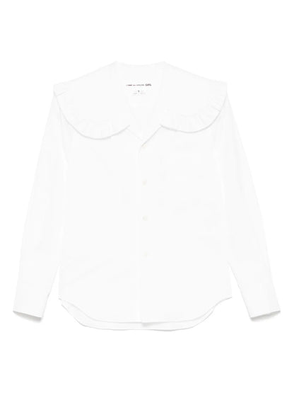 Frill Wide-Collared Shirt