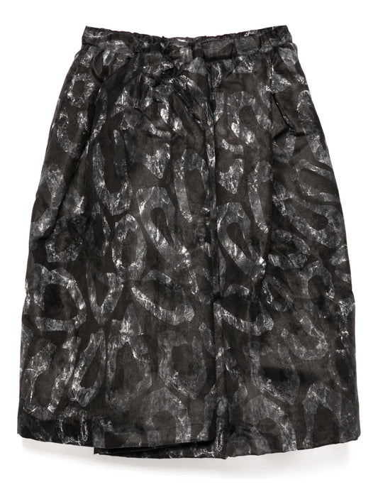 Graphic-Print Skirt