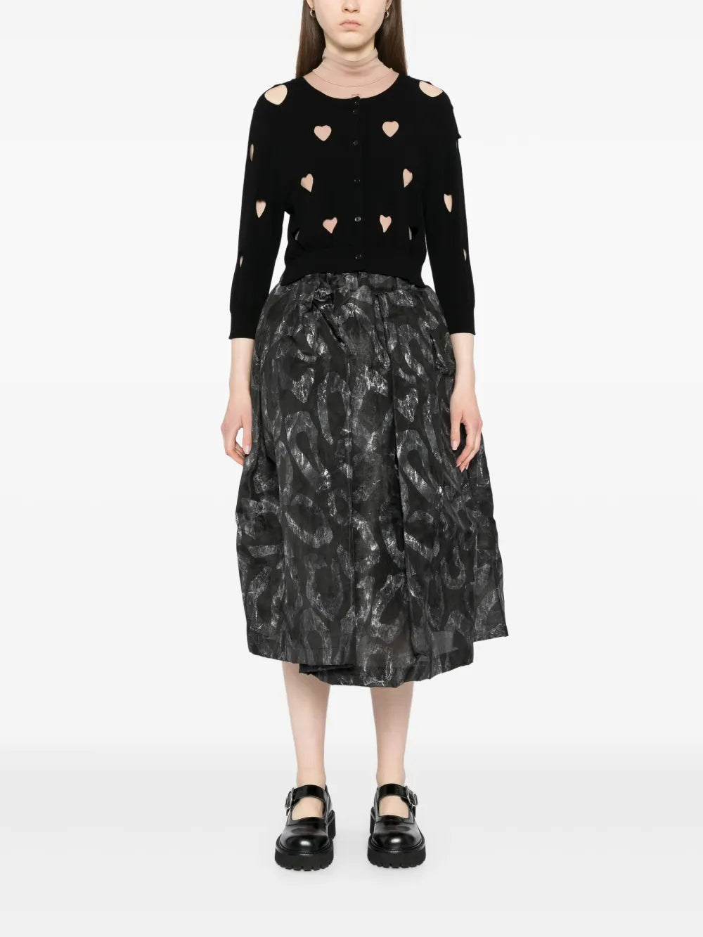 Graphic-Print Skirt