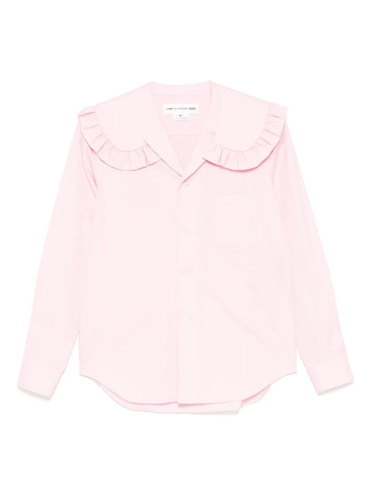 Frill Wide-Collared Shirt