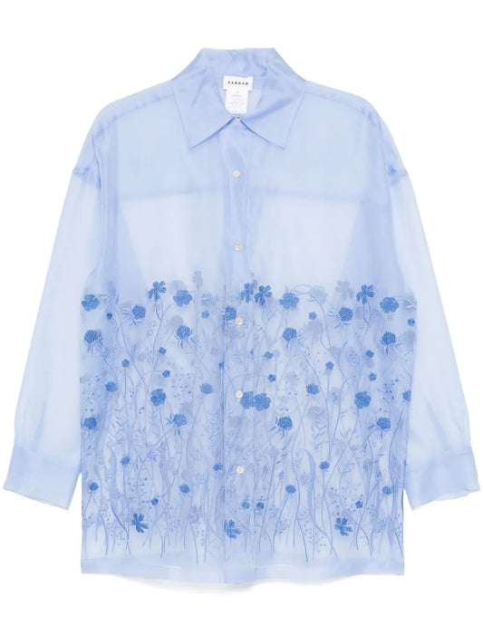 Floral-Embroidered Shirt