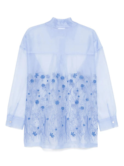 Floral-Embroidered Shirt