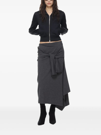 Spread-Collar Cardigan