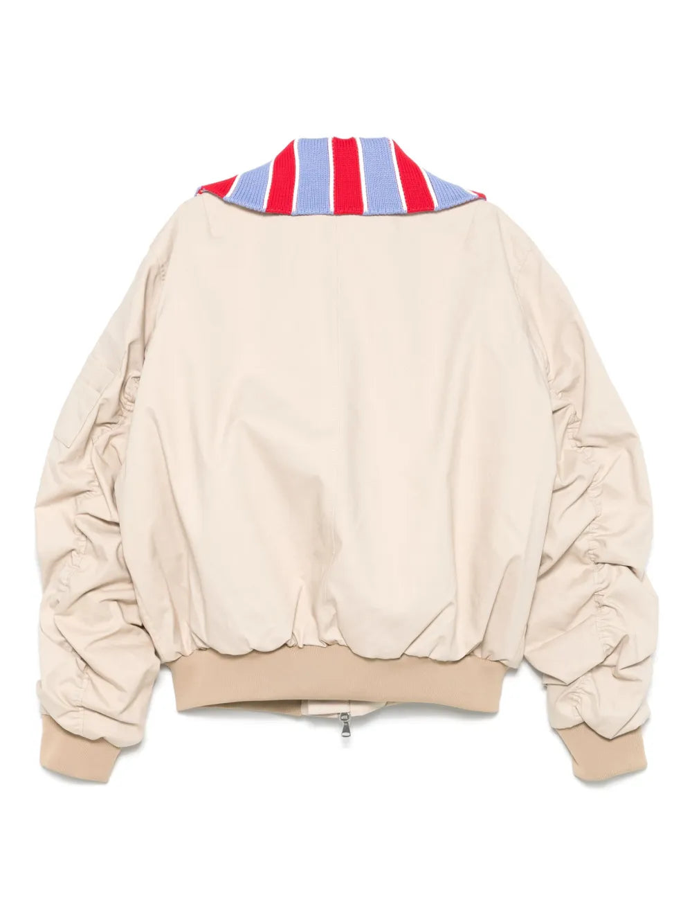 Contrasting-Collar Bomber Jacket