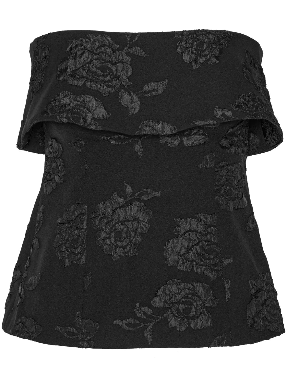 Floral-Jacquard Top
