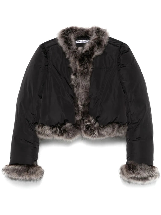 Faux Fur-Trim Puffer Jacket